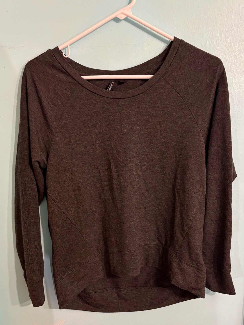 Cynthia Rowley Chocolate gray Long-Sleeve Crewneck Sweatshirt